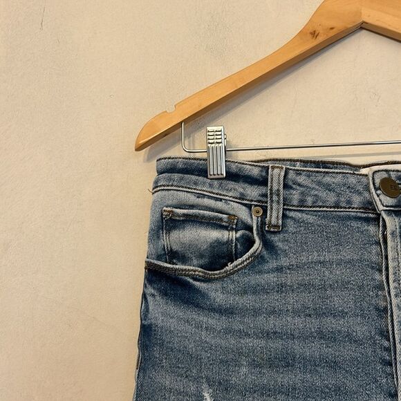 Evereve Distressed Button fly high rise jeans Size 30 EUC - Picture 3 of 11